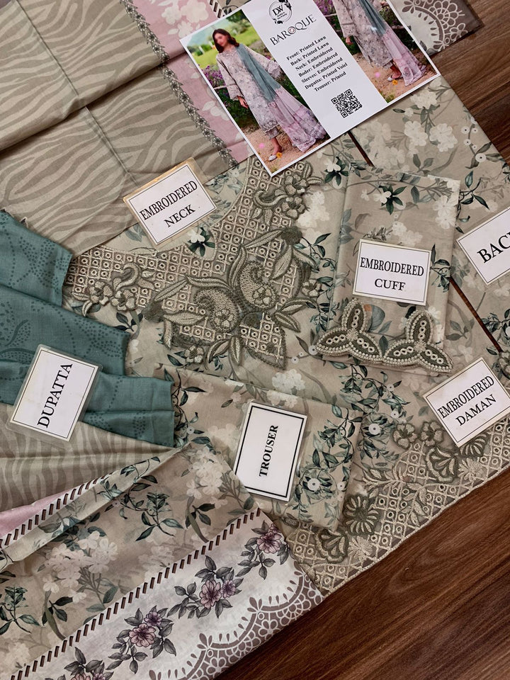 Baroque Lawn Suit-Aarasta