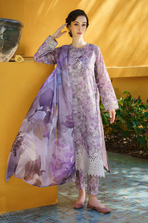 Baroque Lawn Suit-Lawn-Purple-Chiffon-Aarasta
