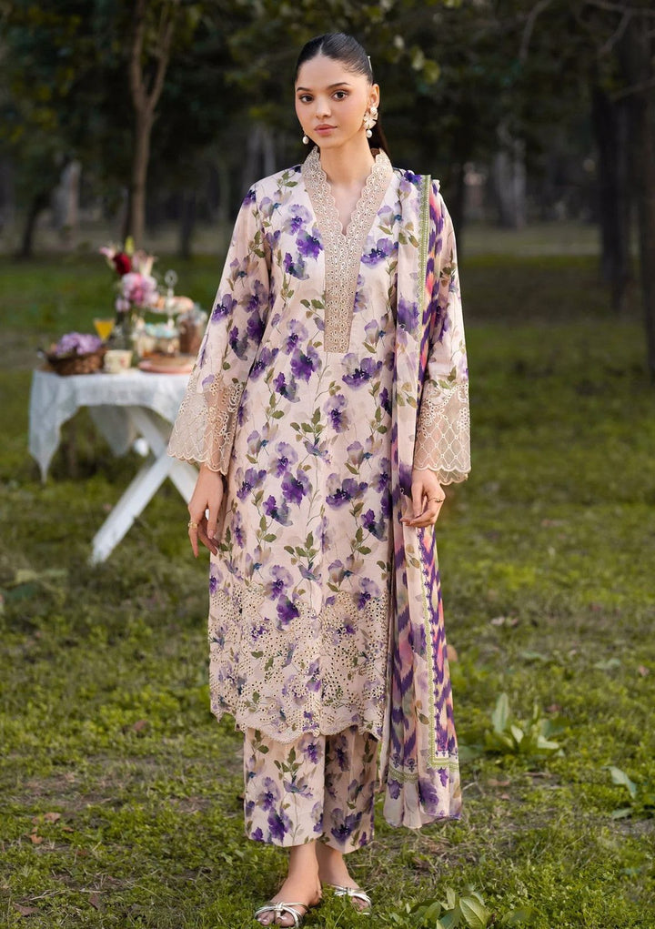 Baroque Lawn Suit-Lawn-Purple-Chiffon-Aarasta