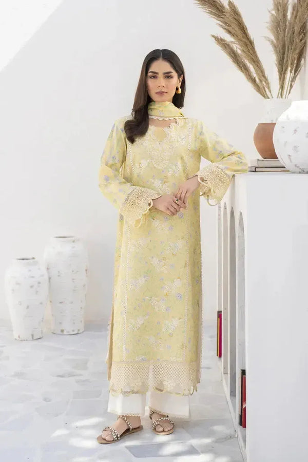 Baroque Lawn Suit-Lawn-Yellow-Chiffon-Aarasta
