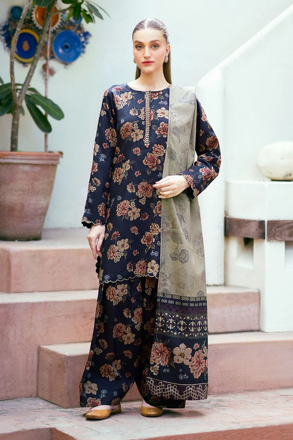 Baroque Lawn Suit-Navy-Lawn-Lawn-Aarasta