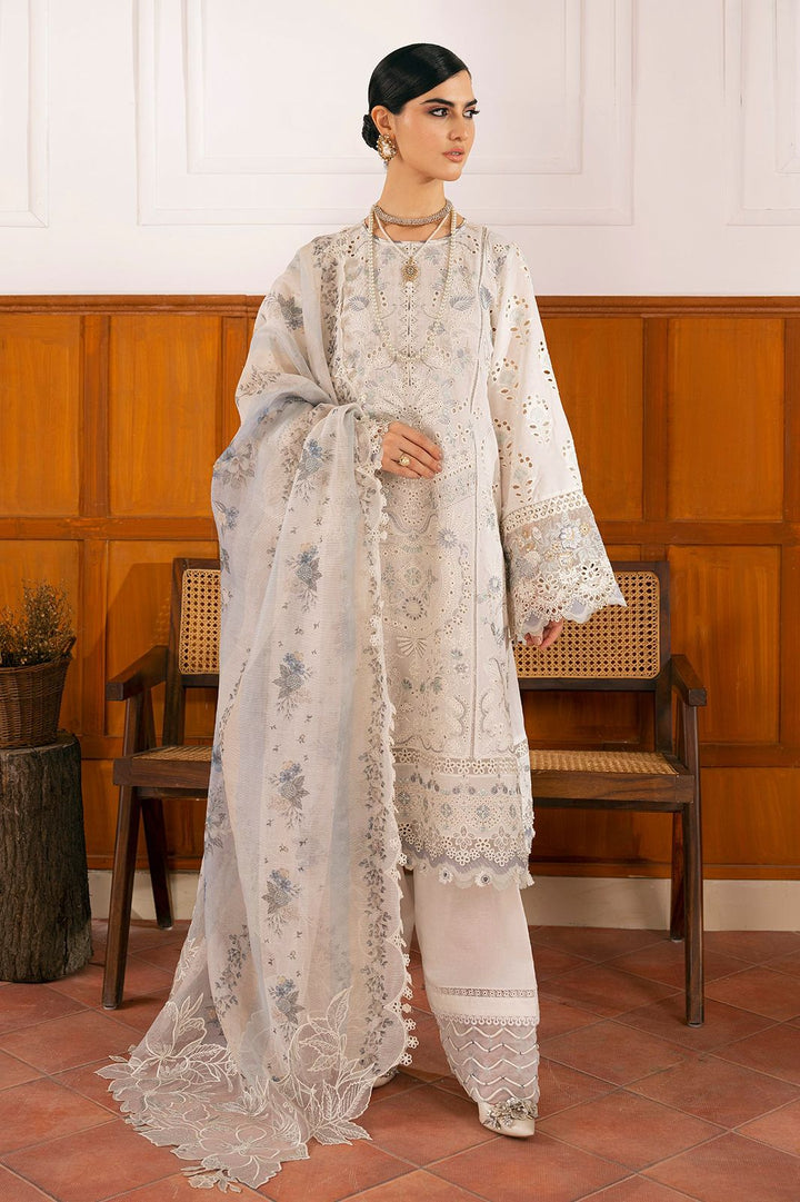 Baroque Lawn Suit-Off White-Lawn-Organza-Aarasta