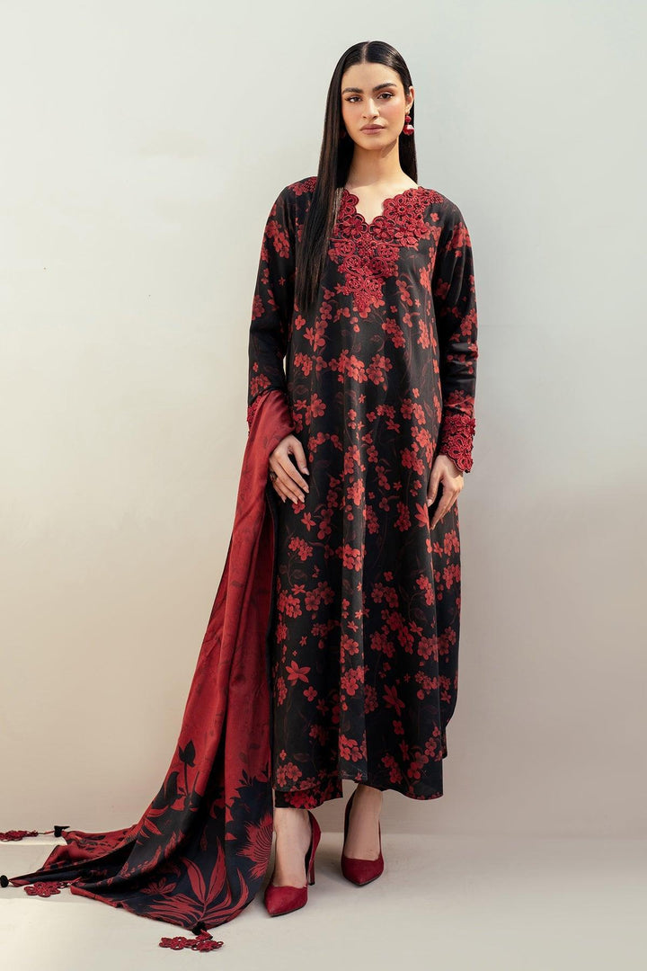 Baroque Lawn Suit-Red-Lawn-Chiffon-Aarasta