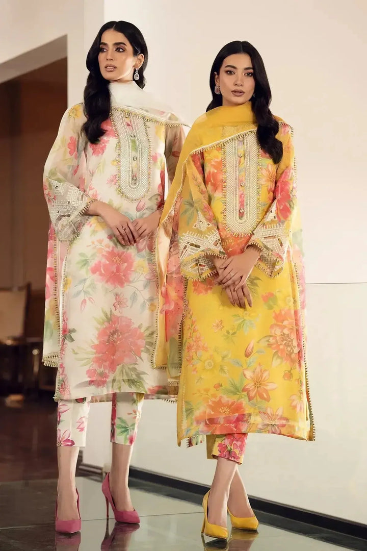 Baroque Lawn Suit-Yellow-Lawn-Chiffon-Aarasta