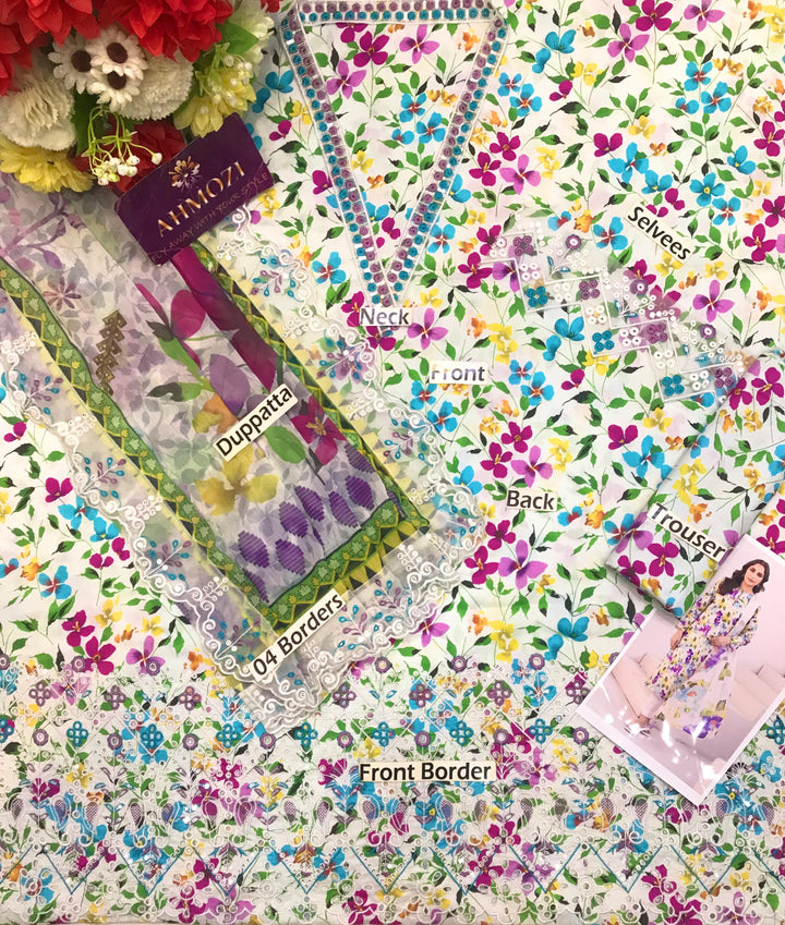 Gull Jee Lawn Suit-Aarasta