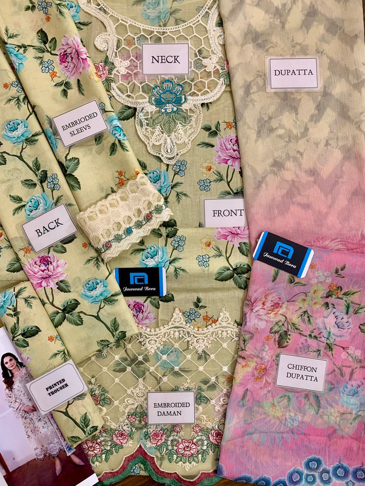 Bin Ilyas Lawn Suit-Aarasta