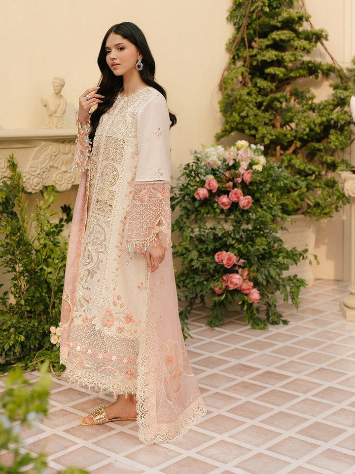 Bin Ilyas Lawn Suit-Lawn-White-Organza-Aarasta
