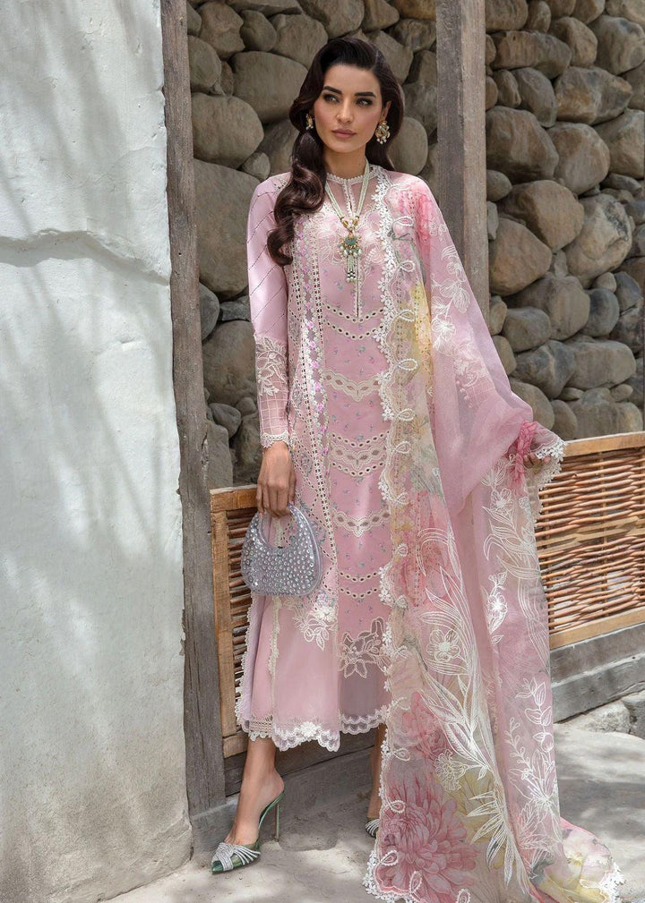 Crimson Lawn Suit-Pink-Lawn-Net-Aarasta