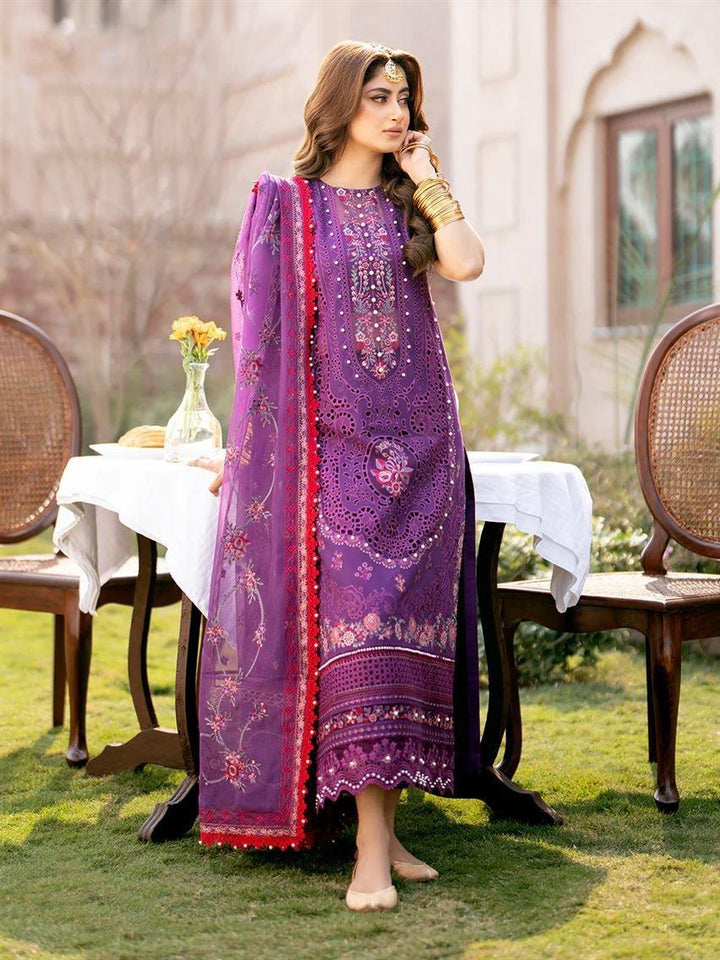 Bin Ilyas Lawn Suit-Purple-Lawn-Net-Aarasta