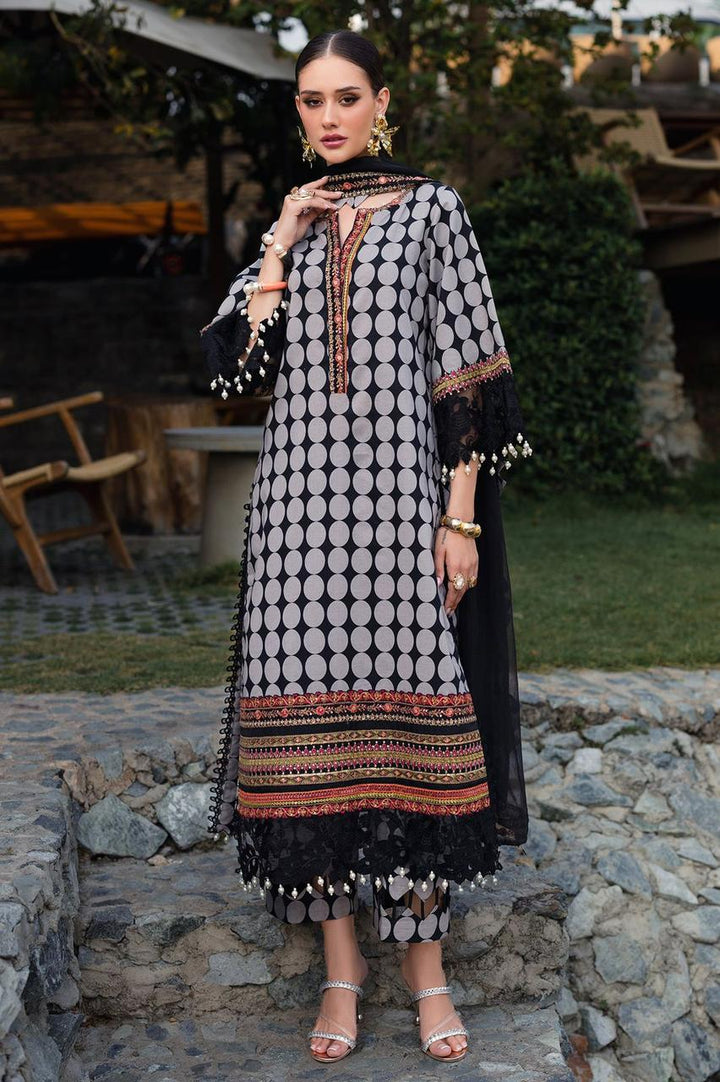 Charizma Lawn Suit-Black-Lawn-Chiffon-Aarasta