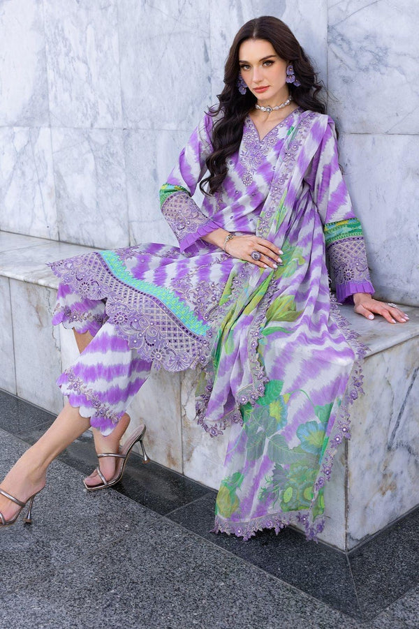 Charizma Lawn Suit-Purple-Lawn-Silk-Aarasta