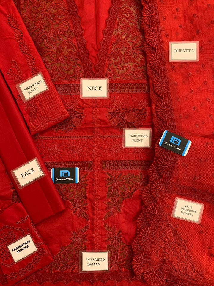 Crimson Lawn Suit-Aarasta