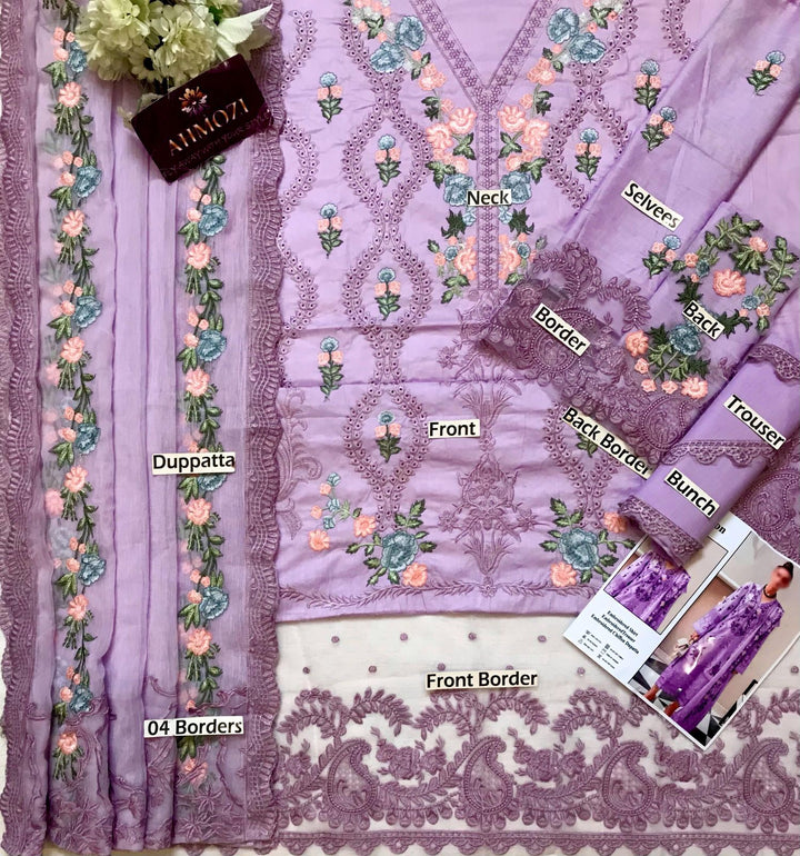 Crimson Lawn Suit-Aarasta