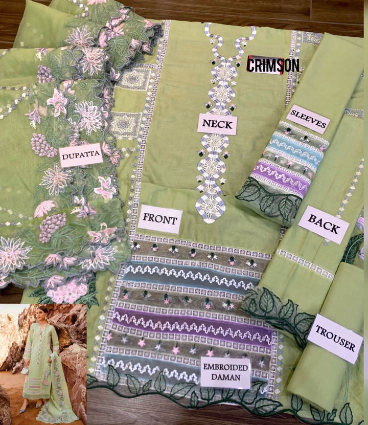 Crimson Lawn Suit-Aarasta