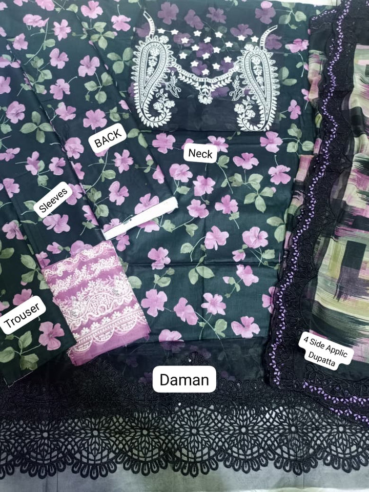 Crimson Lawn Suit-Aarasta