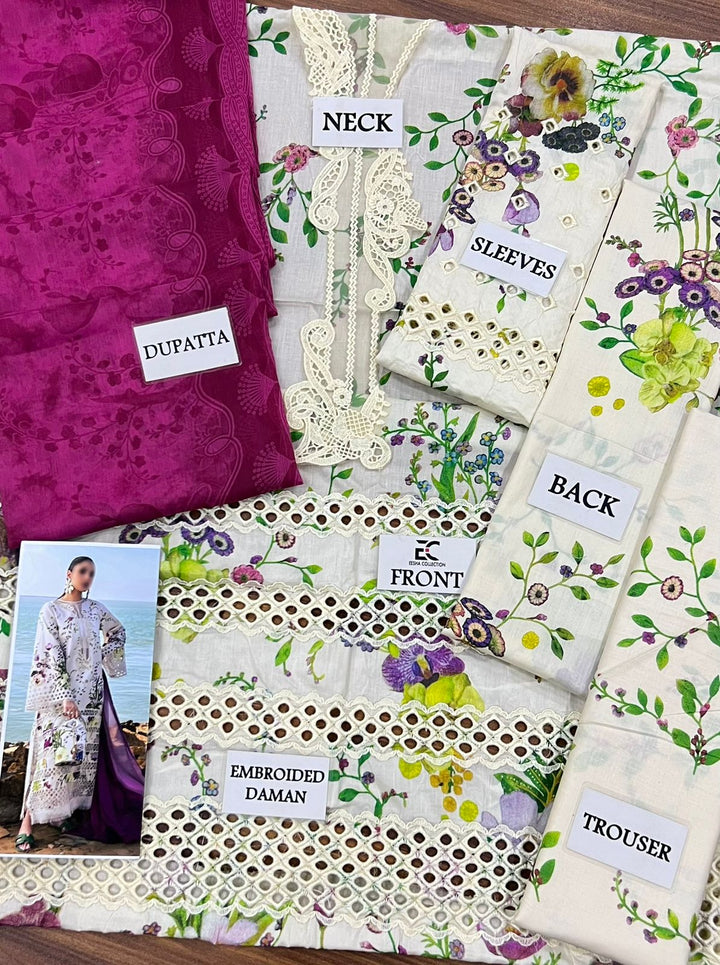 Crimson Lawn Suit-Aarasta