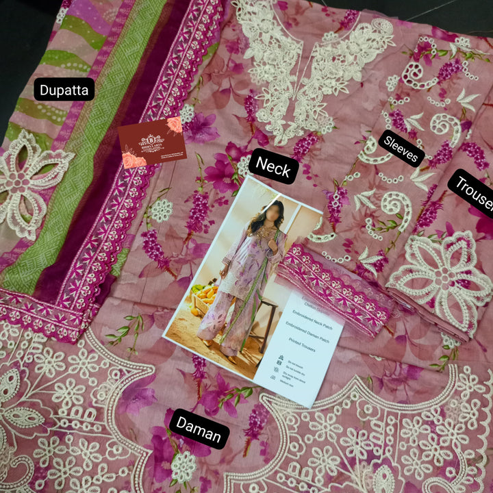 Crimson Lawn Suit-Aarasta