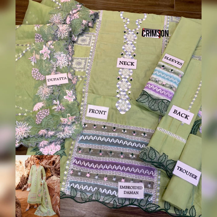 Crimson Lawn Suit-Aarasta