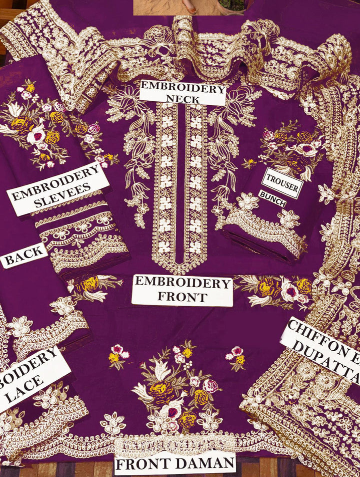 Crimson Lawn Suit-Aarasta