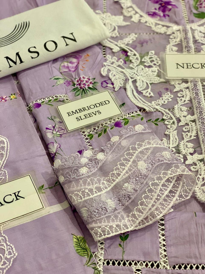 Crimson Lawn Suit-Aarasta