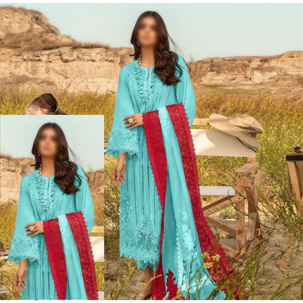 Crimson Lawn Suit-Ferozi-Lawn-Organza-Aarasta