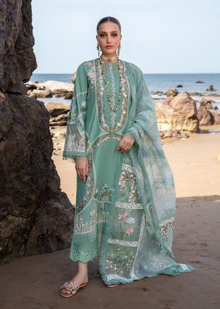 Crimson Lawn Suit-Green-Lawn-Net-Aarasta