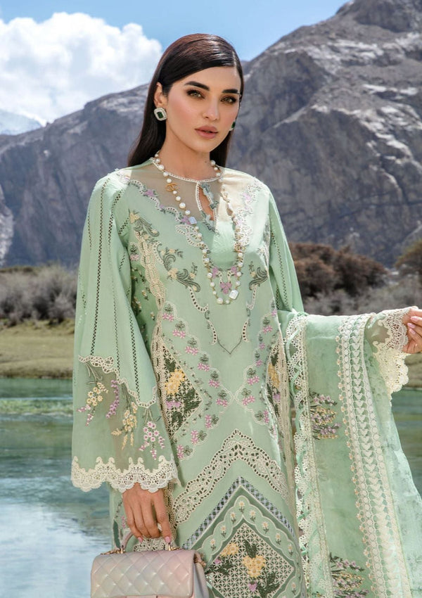 Crimson Lawn Suit-Green-Lawn-Net-Aarasta