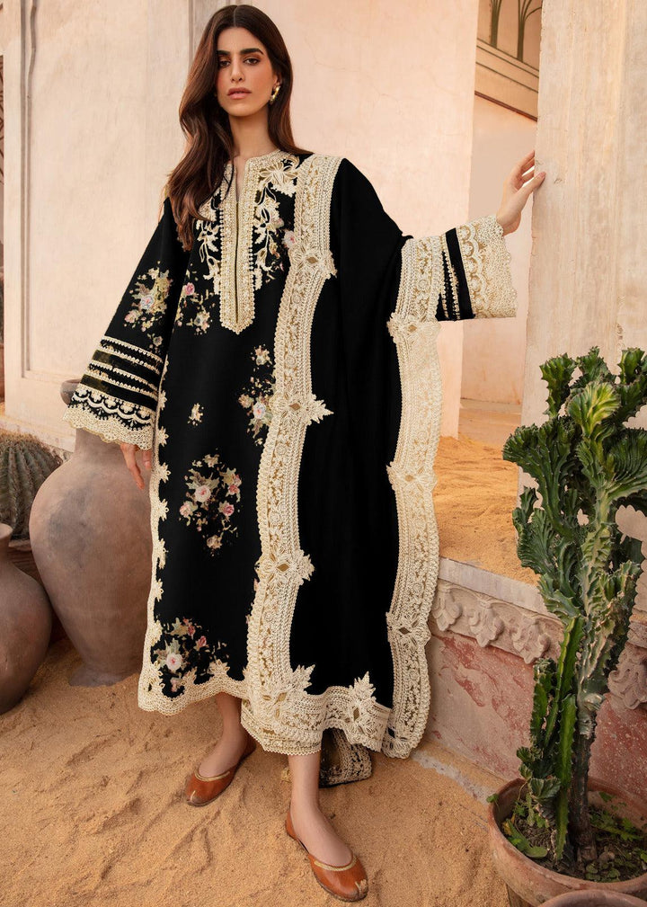 Crimson Lawn Suit-Lawn-Black-Chiffon-Aarasta