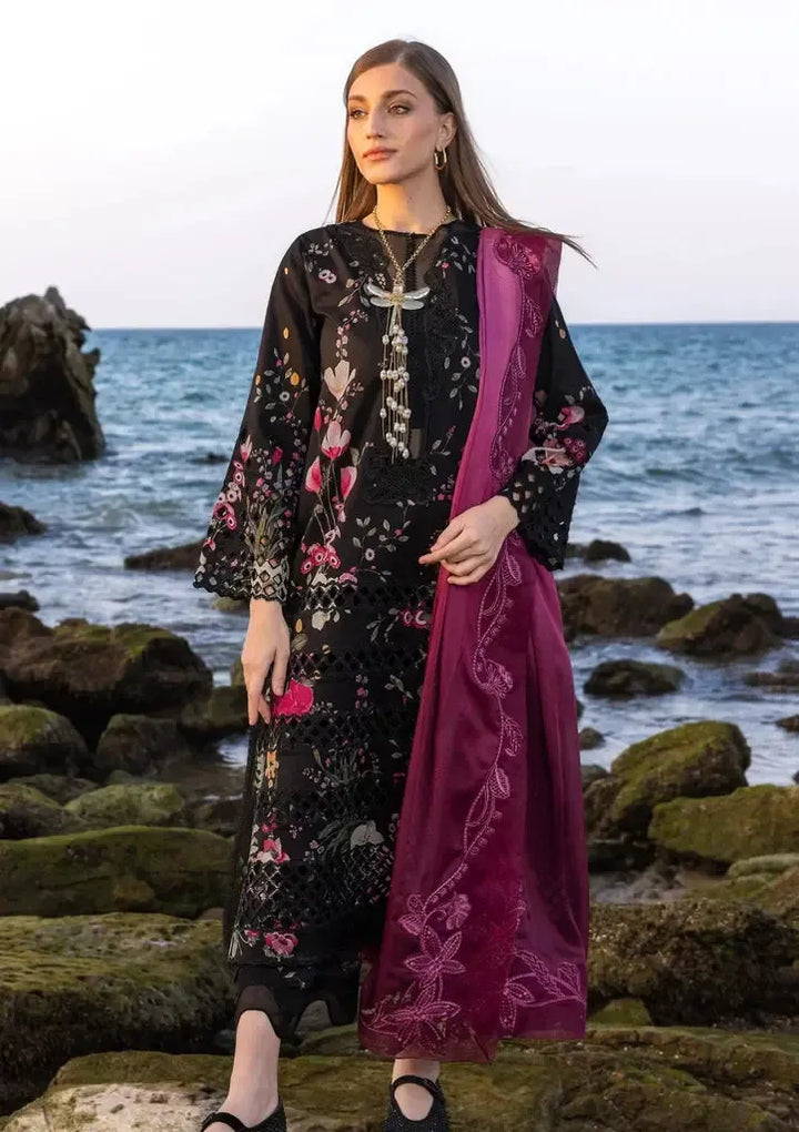 Crimson Lawn Suit-Lawn-Black-Chiffon-Aarasta