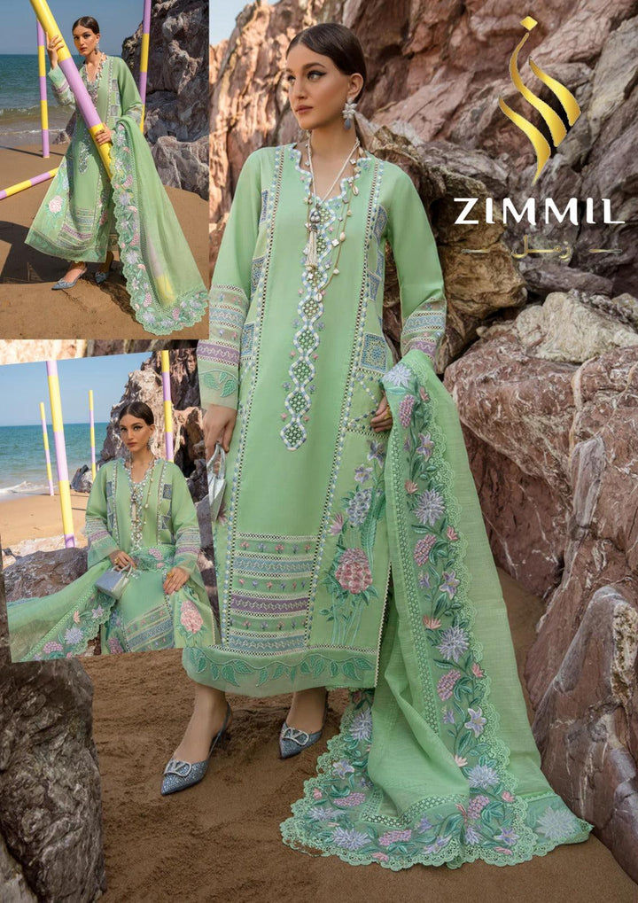 Crimson Lawn Suit-Lawn-Green-Net-Aarasta