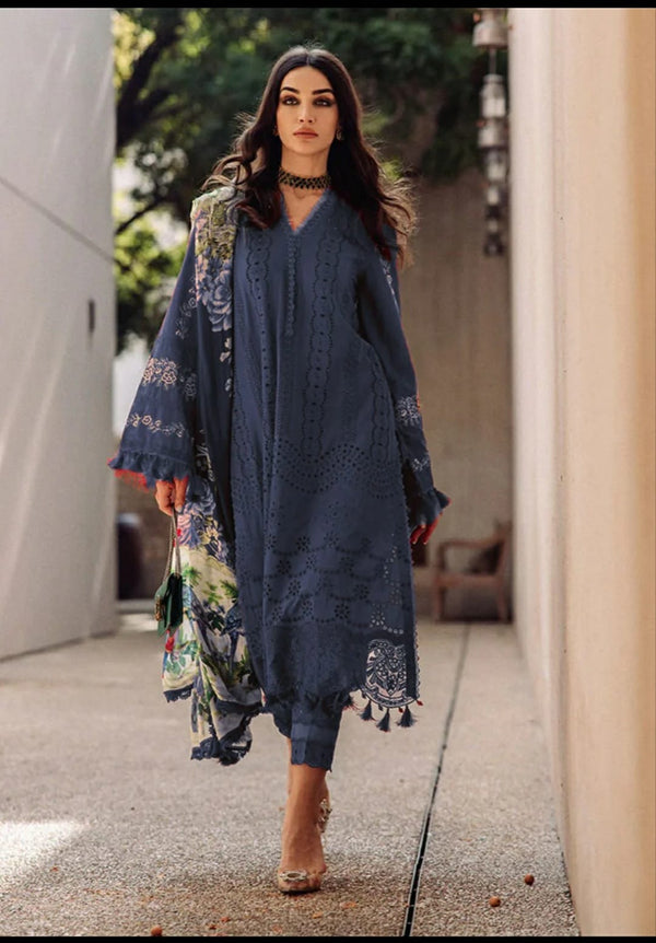 Saira Shakira Lawn Suit-Lawn-Navy-Silk-Aarasta