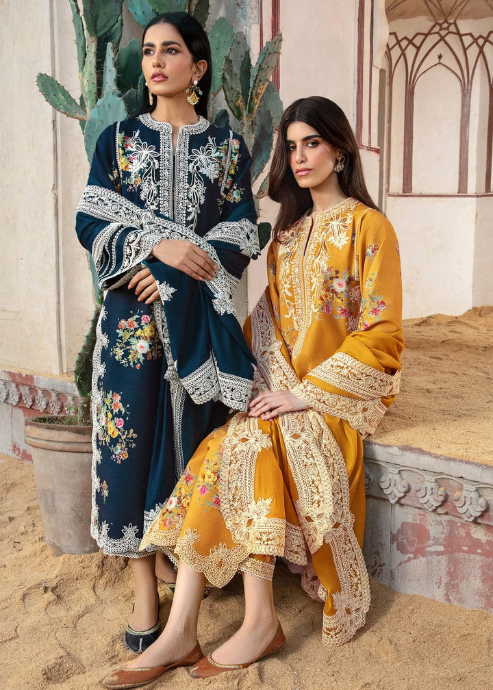 Crimson Lawn Suit-Lawn-Navy-Chiffon-Aarasta