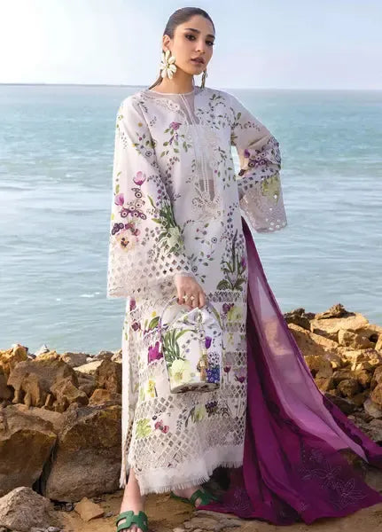 Crimson Lawn Suit-Lawn-Off White-Chiffon-Aarasta