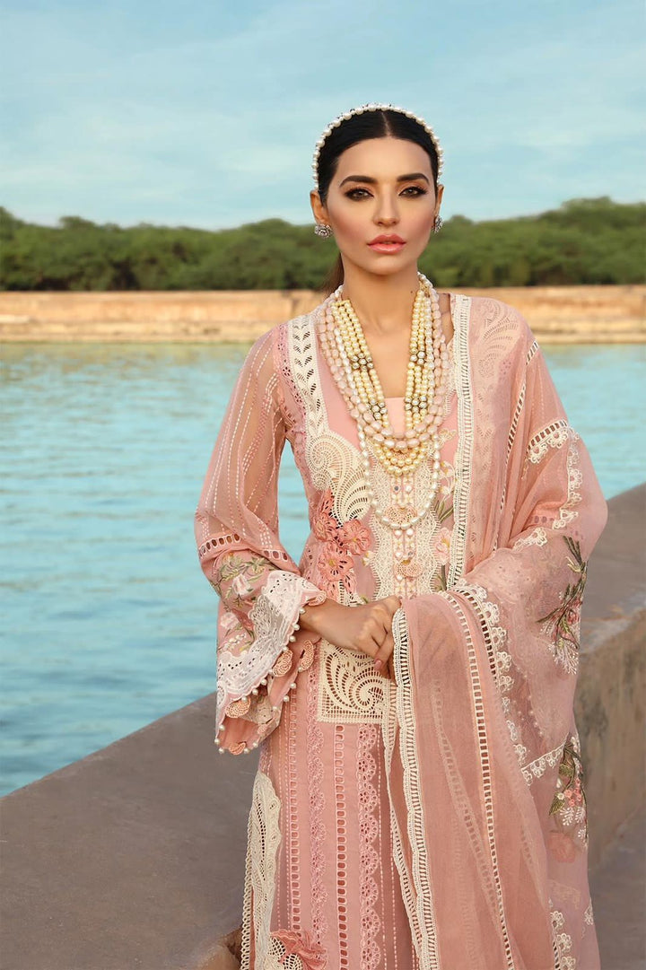 Crimson Lawn Suit-Lawn-Peach-Organza-Aarasta