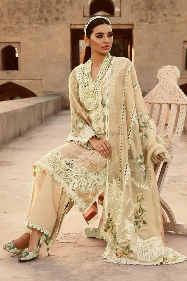 Crimson Lawn Suit-Off White-Lawn-Organza-Aarasta