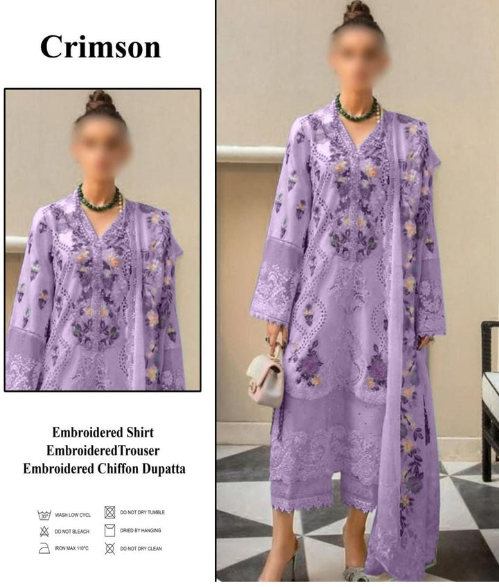 Crimson Lawn Suit-Purple-Lawn-Chiffon-Aarasta
