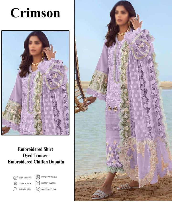 Saira Shakira Lawn Suit-Purple-Lawn-Organza-Aarasta
