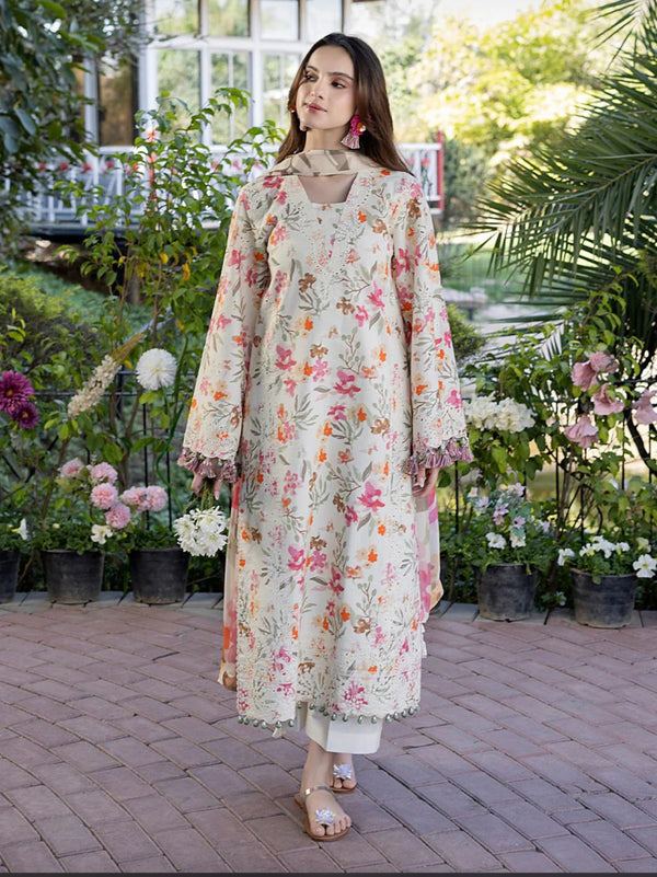Crimson Lawn Suit-White-Lawn-Chiffon-Aarasta