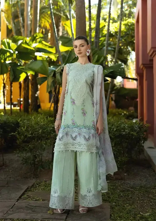 Elaf Lawn Suit-Green-Lawn-Chiffon-Aarasta