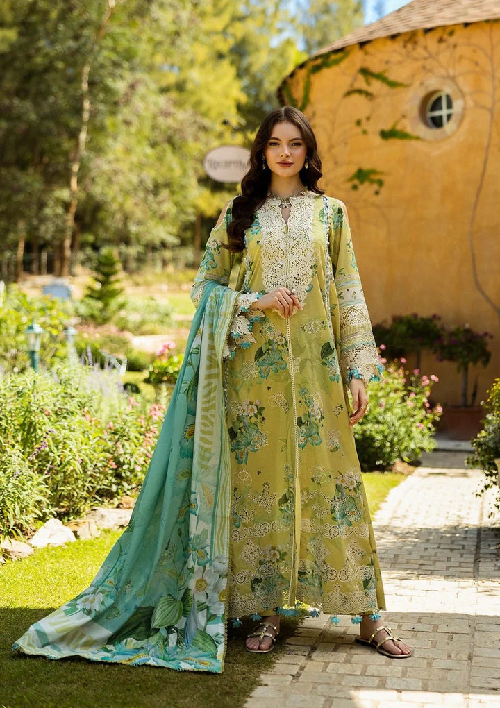 Elaf Lawn Suit-Lawn-Green-Chiffon-Aarasta
