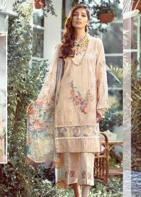 Elaf Lawn Suit-Lawn-Peach-Silk-Aarasta