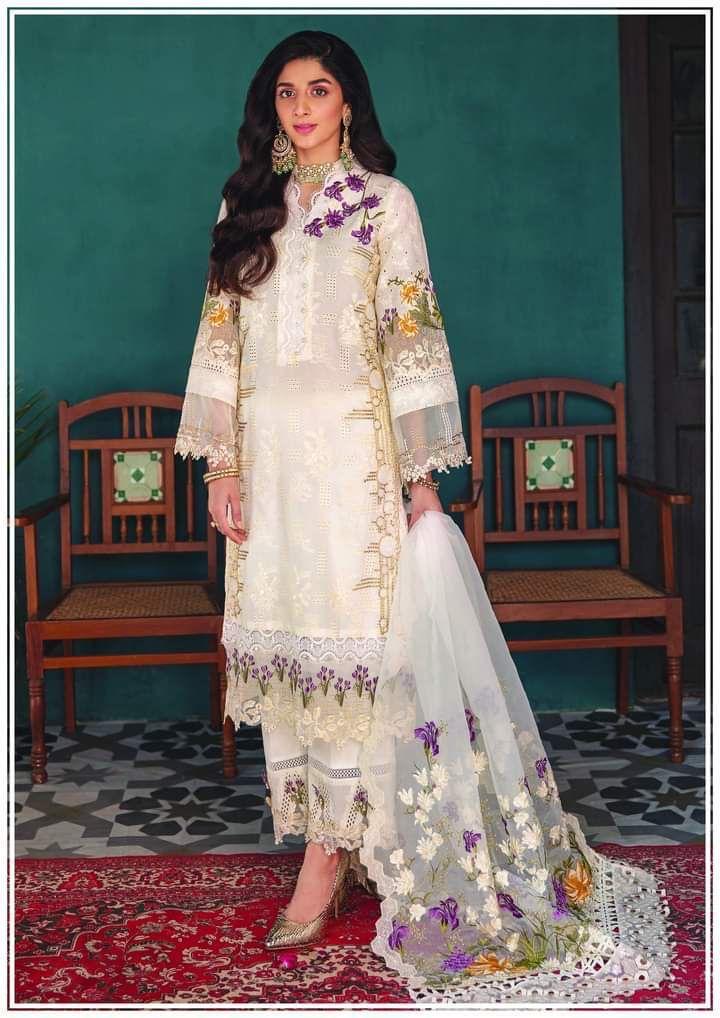 Elaf Lawn Suit-White-Lawn-Organza-Aarasta