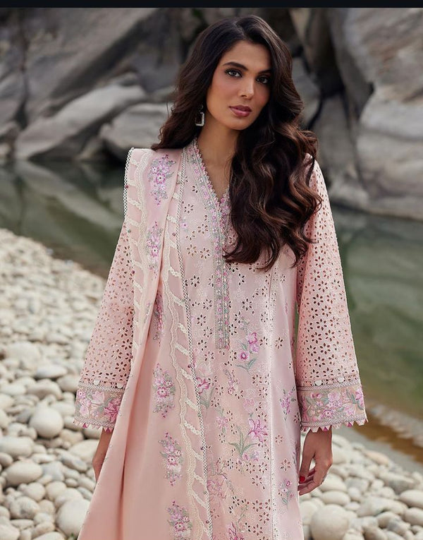 Elan Lawn Suit-Lawn-Pink-Organza-Aarasta