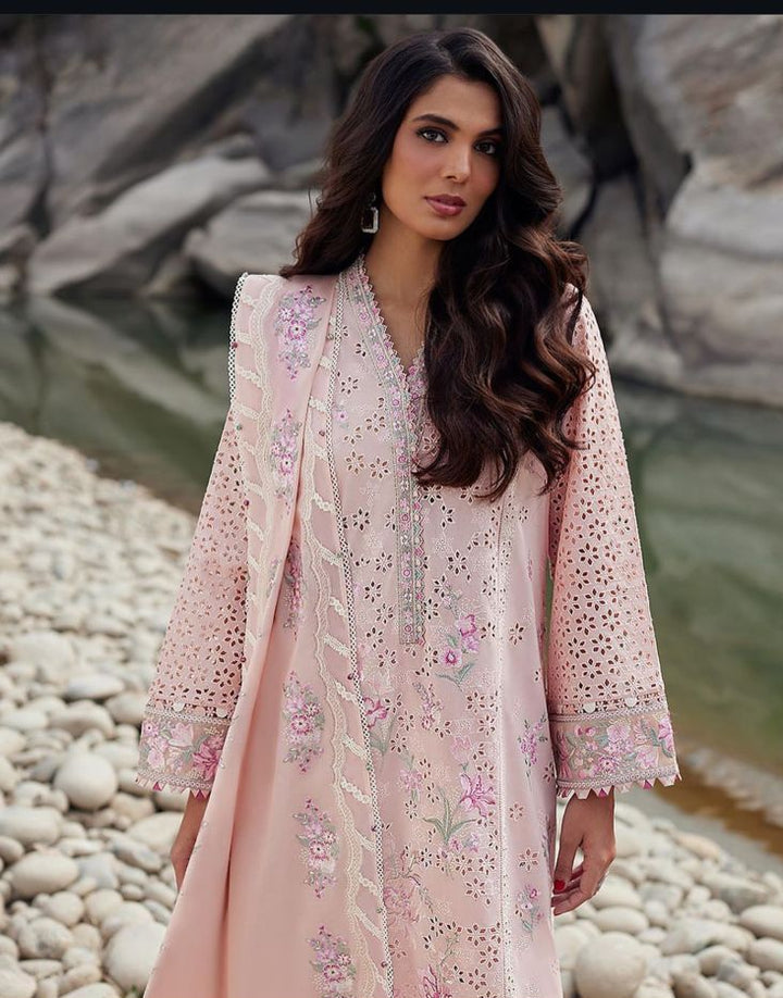 Elan Lawn Suit-Lawn-Pink-Organza-Aarasta