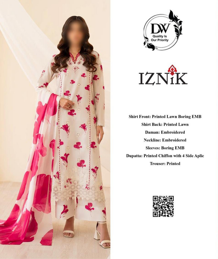 Iznik Lawn Suit-Aarasta