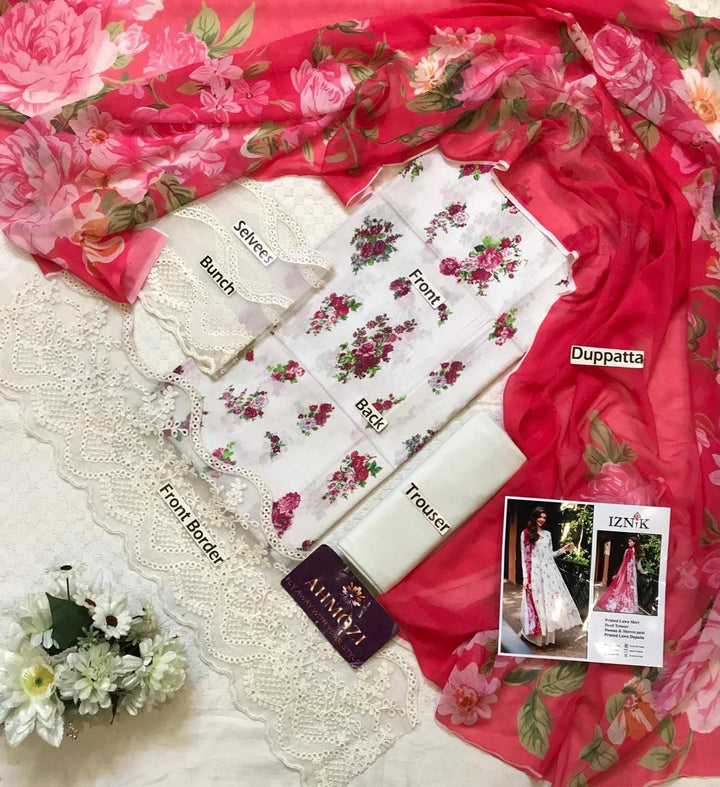 Iznik Lawn Suit-Aarasta