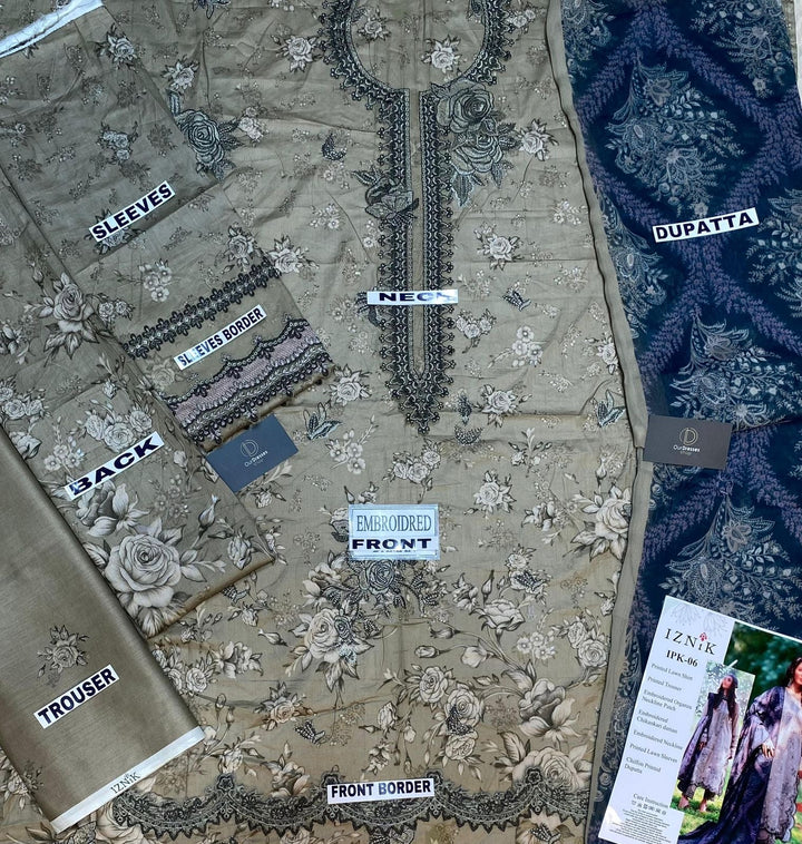 Iznik Lawn Suit-Aarasta