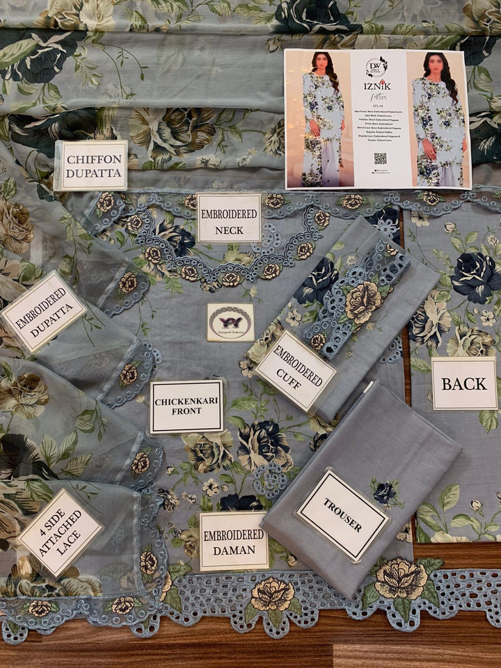 Iznik Lawn Suit-Aarasta