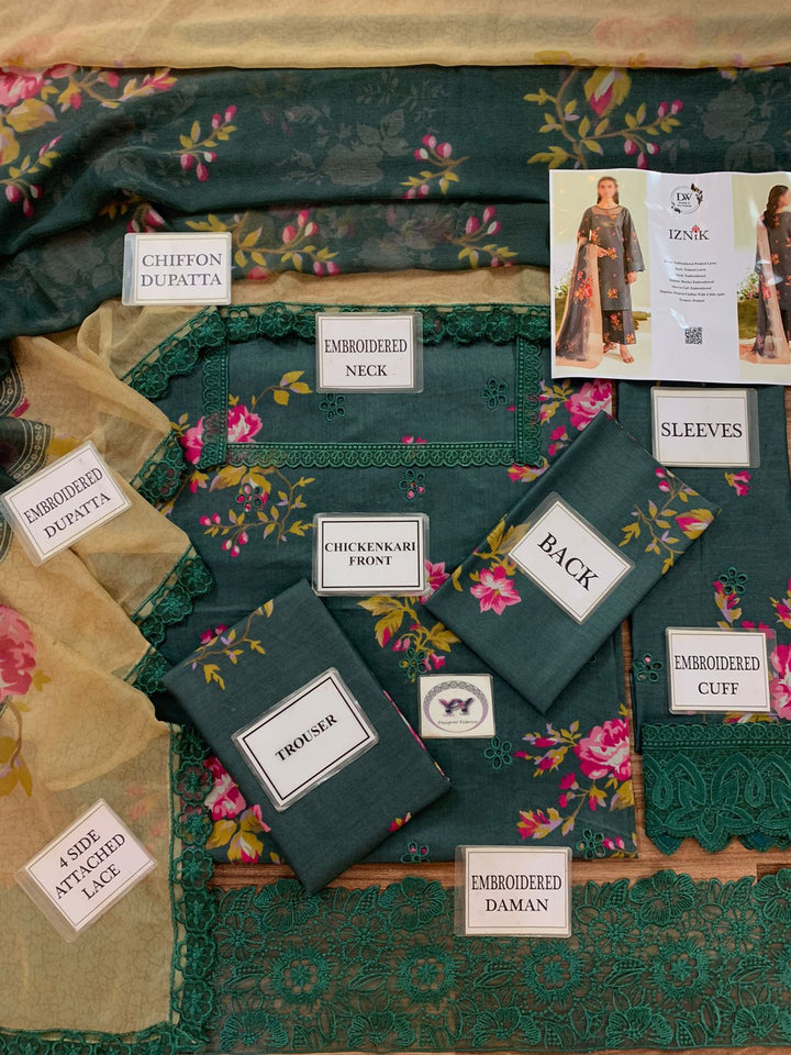 Iznik Lawn Suit-Aarasta