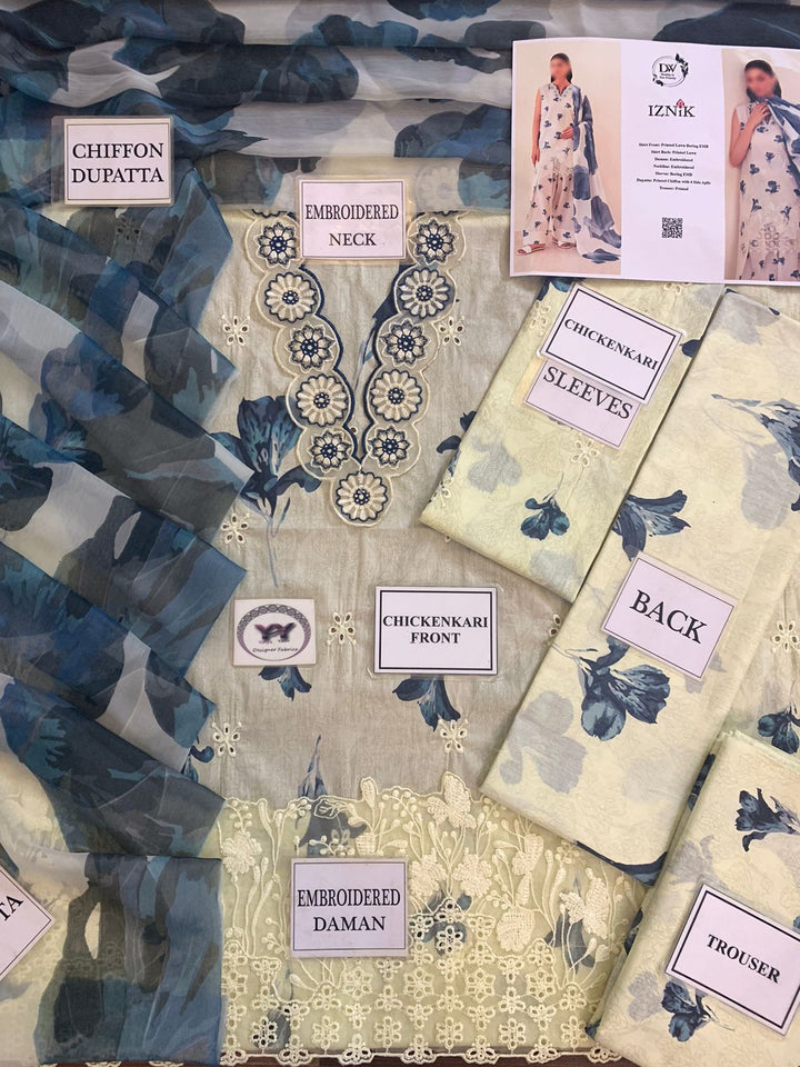 Iznik Lawn Suit-Aarasta